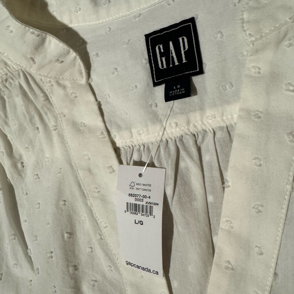 GAP L Ivory Long Sleeve Light Top NWT - Picture 9 of 9